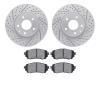 2502-80042 Geoperformance Drilled/Slotted Rotors w/5000 Advanced Brake Pads Kit, 2014-2015 Ford/Lincoln/Mercury/Mazda, Position: - image 1