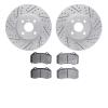 2502-80044 Geoperformance Drilled/Slotted Rotors w/5000 Advanced Brake Pads Kit, Fits Select Multiple Makes/Models, Position: Fr - image 1