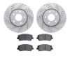2502-80074 Geoperformance Drilled/Slotted Rotors w/5000 Advanced Brake Pads Kit, Fits Select Ford/Lincoln/Mercury/Mazda, Positio - image 1