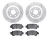 2502-80075 Geoperformance Drilled/Slotted Rotors w/5000 Advanced Brake Pads Kit, 2013-2015 Ford/Lincoln/Mercury/Mazda, Position: - image 1