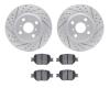 2502-91004 Geoperformance Drilled/Slotted Rotors w/5000 Advanced Brake Pads Kit, 2004-2006 Lexus/Toyota/Scion, Position: Front - image 1