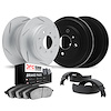 2504-02011 Geoperformance Slotted Brake Rotors w/5000 Advanced Brake Pads/Drums & Shoes Kit, 1977-1982 Porsche, Position: Front  - image 1