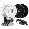 2504-21009 Geoperformance Drilled/Slotted Rotors w/5000 Advanced Brake Pads/Drums & Shoes Kit, 2007-2009 Kia/Hyundai/Genesis, Po - image 1