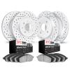 2504-32000 Geoperformance Drilled/Slotted Rotors w/5000 Advanced Brake Pads Kit, 2002-2006 Mini, Position: Front and Rear - image 1