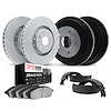 2504-40070 Geoperformance Slotted Brake Rotors w/5000 Advanced Brake Pads/Drums & Shoes Kit, 2000-2001 Mopar, Position: Front an - image 1