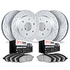 2504-40098 Geoperformance Drilled/Slotted Rotors w/5000 Advanced Brake Pads Kit, 2003-2003 Mopar, Position: Front and Rear - image 1