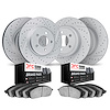 2504-42072 Geoperformance Drilled/Slotted Rotors w/5000 Advanced Brake Pads Kit, 1999-2004 Mopar, Position: Front and Rear - image 1