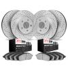2504-45021 Geoperformance Drilled/Slotted Rotors w/5000 Advanced Brake Pads Kit, 2010-2017 GM, Position: Front and Rear - image 1