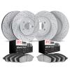 2504-54225 Geoperformance Drilled/Slotted Rotors w/5000 Advanced Brake Pads Kit, 2015-2020 Ford/Lincoln/Mercury/Mazda, Position: - image 1