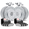 2504-54265 Geoperformance Drilled/Slotted Rotors w/5000 Advanced Brake Pads Kit, 2004-2008 Ford/Lincoln/Mercury/Mazda, Position: - image 1