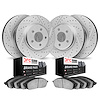 2504-74036 Geoperformance Drilled/Slotted Rotors w/5000 Advanced Brake Pads Kit, 2008-2009 Audi/Volkswagen, Position: Front and  - image 1