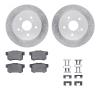 2512-01002 Geoperformance Drilled/Slotted Rotors w/5000 Advanced Brake Pads Kit & Hardware, 2010-2013 Suzuki, Position: Rear - image 1