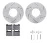 2512-02001 Geoperformance Drilled/Slotted Rotors w/5000 Advanced Brake Pads Kit & Hardware, 1965-1973 Porsche, Position: Front - image 1