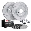 2512-03021 Geoperformance Drilled/Slotted Rotors w/5000 Advanced Brake Pads Kit & Hardware, 2013-2015 Kia/Hyundai/Genesis, Posit - image 2