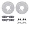 2512-03034 Geoperformance Drilled/Slotted Rotors w/5000 Advanced Brake Pads Kit & Hardware, 2007-2009 Kia/Hyundai/Genesis, Posit - image 1