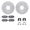 2512-03036 Geoperformance Drilled/Slotted Rotors w/5000 Advanced Brake Pads Kit & Hardware, 2010-2010 Kia/Hyundai/Genesis, Posit - image 1