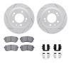 2512-03040 Geoperformance Drilled/Slotted Rotors w/5000 Advanced Brake Pads Kit & Hardware, 2009-2016 Kia/Hyundai/Genesis, Posit - image 1