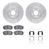 2512-03044 Geoperformance Drilled/Slotted Rotors w/5000 Advanced Brake Pads Kit & Hardware, 2015-2015 Kia/Hyundai/Genesis, Posit - image 1