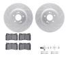 2512-03046 Geoperformance Drilled/Slotted Rotors w/5000 Advanced Brake Pads Kit & Hardware, 2010-2016 Kia/Hyundai/Genesis, Posit - image 1