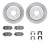 2512-03049 Geoperformance Drilled/Slotted Rotors w/5000 Advanced Brake Pads Kit & Hardware, 2011-2017 Kia/Hyundai/Genesis, Posit - image 1