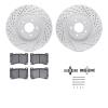 2512-03050 Geoperformance Drilled/Slotted Rotors w/5000 Advanced Brake Pads Kit & Hardware, 2011-2014 Kia/Hyundai/Genesis, Posit - image 1