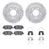2512-03053 Geoperformance Drilled/Slotted Rotors w/5000 Advanced Brake Pads Kit & Hardware, Fits Select Kia/Hyundai/Genesis, Pos
