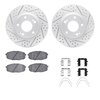 2512-03055 Geoperformance Drilled/Slotted Rotors w/5000 Advanced Brake Pads Kit & Hardware, Fits Select Kia/Hyundai/Genesis, Pos - image 3