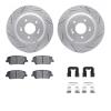 2512-03063 Geoperformance Drilled/Slotted Rotors w/5000 Advanced Brake Pads Kit & Hardware, 2009-2009 Kia/Hyundai/Genesis, Posit - image 1