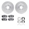 2512-03081 Geoperformance Drilled/Slotted Rotors w/5000 Advanced Brake Pads Kit & Hardware, Fits Select Kia/Hyundai/Genesis, Pos - image 1