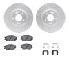 2512-03084 Geoperformance Drilled/Slotted Rotors w/5000 Advanced Brake Pads Kit & Hardware, Fits Select Kia/Hyundai/Genesis, Pos - image 1