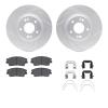 2512-03091 Geoperformance Drilled/Slotted Rotors w/5000 Advanced Brake Pads Kit & Hardware, Fits Select Kia/Hyundai/Genesis, Pos - image 1