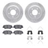 2512-03094 Geoperformance Drilled/Slotted Rotors w/5000 Advanced Brake Pads Kit & Hardware, Fits Select Kia/Hyundai/Genesis, Pos - image 1
