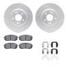 2512-03095 Geoperformance Drilled/Slotted Rotors w/5000 Advanced Brake Pads Kit & Hardware, Fits Select Kia/Hyundai/Genesis, Pos - image 1