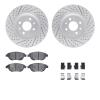 2512-07003 Geoperformance Drilled/Slotted Rotors w/5000 Advanced Brake Pads Kit & Hardware, 2012-2019 Mopar, Position: Front - image 1