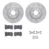 2512-11037 Geoperformance Drilled/Slotted Rotors w/5000 Advanced Brake Pads Kit & Hardware, 2018-2021 Land Rover, Position: Fron - image 1