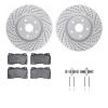 2512-13009 Geoperformance Drilled/Slotted Rotors w/5000 Advanced Brake Pads Kit & Hardware, 2005-2020 Subaru, Position: Front - image 1