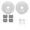 2512-13015 Geoperformance Drilled/Slotted Rotors w/5000 Advanced Brake Pads Kit & Hardware, 2008-2020 Subaru, Position: Rear - image 1