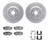 2512-13037 Geoperformance Drilled/Slotted Rotors w/5000 Advanced Brake Pads Kit & Hardware, 2005-2018 Subaru, Position: Front - image 1