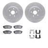 2512-13038 Geoperformance Drilled/Slotted Rotors w/5000 Advanced Brake Pads Kit & Hardware, 2018-2019 Subaru, Position: Front - image 1