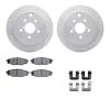 2512-13043 Geoperformance Drilled/Slotted Rotors w/5000 Advanced Brake Pads Kit & Hardware, Fits Select Subaru, Position: Rear - image 1