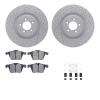 2512-20013 Geoperformance Drilled/Slotted Rotors w/5000 Advanced Brake Pads Kit & Hardware, 2010-2019 Jaguar, Position: Front - image 1
