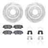 2512-21009 Geoperformance Drilled/Slotted Rotors w/5000 Advanced Brake Pads Kit & Hardware, Fits Select Kia/Hyundai/Genesis, Pos - image 1
