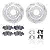 2512-21010 Geoperformance Drilled/Slotted Rotors w/5000 Advanced Brake Pads Kit & Hardware, 2018-2020 Kia/Hyundai/Genesis, Posit - image 1
