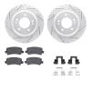 2512-21011 Geoperformance Drilled/Slotted Rotors w/5000 Advanced Brake Pads Kit & Hardware, 2016-2017 Kia/Hyundai/Genesis, Posit - image 1