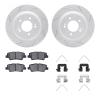 2512-21028 Geoperformance Drilled/Slotted Rotors w/5000 Advanced Brake Pads Kit & Hardware, Fits Select Kia/Hyundai/Genesis, Pos - image 1