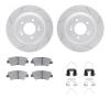 2512-21030 Geoperformance Drilled/Slotted Rotors w/5000 Advanced Brake Pads Kit & Hardware, 2017-2020 Kia/Hyundai/Genesis, Posit - image 1