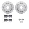 2512-21035 Geoperformance Drilled/Slotted Rotors w/5000 Advanced Brake Pads Kit & Hardware, Fits Select Kia/Hyundai/Genesis, Pos - image 1