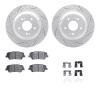 2512-21037 Geoperformance Drilled/Slotted Rotors w/5000 Advanced Brake Pads Kit & Hardware, Fits Select Kia/Hyundai/Genesis, Pos - image 1