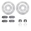2512-21042 Geoperformance Drilled/Slotted Rotors w/5000 Advanced Brake Pads Kit & Hardware, 2015-2020 Kia/Hyundai/Genesis, Posit - image 1