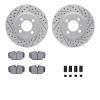 2512-31001 Geoperformance Drilled/Slotted Rotors w/5000 Advanced Brake Pads Kit & Hardware, 1984-1991 BMW, Position: Front - image 1